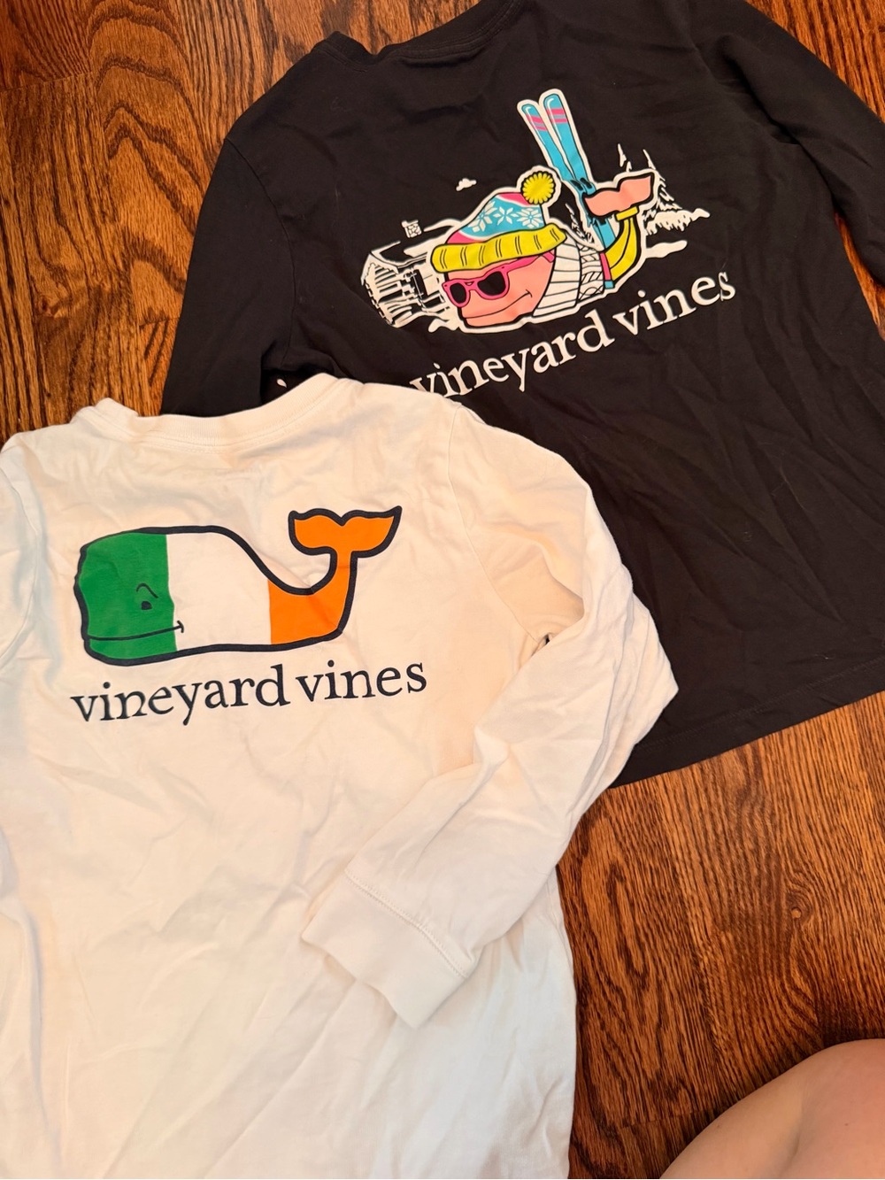 vineyard vines Kids' Long-Sleeve Shirt - White and Navy - lot of 2 - size 6